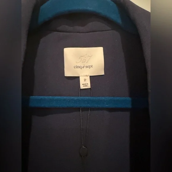 Cinq à Sept Tabitha Blazer in Navy Size 2 New With Tags - Picture 5 of 17